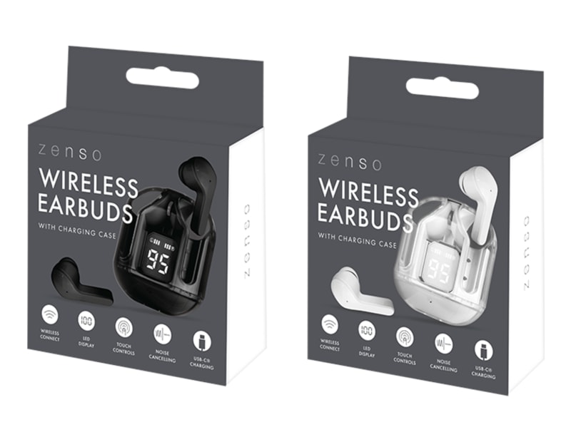 Wholesale Wireless Earbuds with Digital Screen Charging Case Wholesale Wireless Earbuds with Digital Screen Charging Case