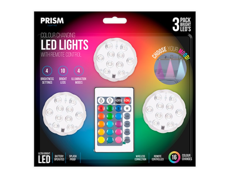 Wholesale LED Colour Changing Lights 3pk Wholesale LED Colour Changing Lights 3pk