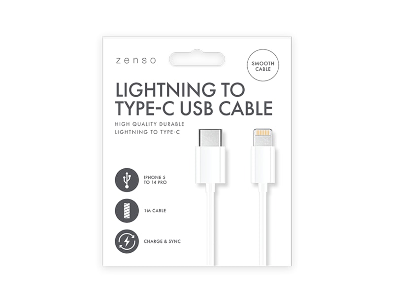 Wholesale White Type C To lightning cable 1M Wholesale White Type C To lightning cable 1M