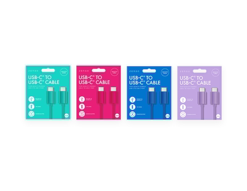 Wholesale Type C to Type C Coloured Cable 1M | Gem imports Ltd. Wholesale Type C to Type C Coloured Cable 1M | Gem imports Ltd.