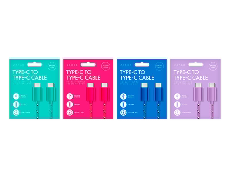 Wholesale Type C to Type C Braided Cable 1M Wholesale Type C to Type C Braided Cable 1M