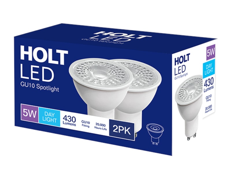 Wholesale LED Spotlight 5W GU10 Daylight 2pk Wholesale LED Spotlight 5W GU10 Daylight 2pk