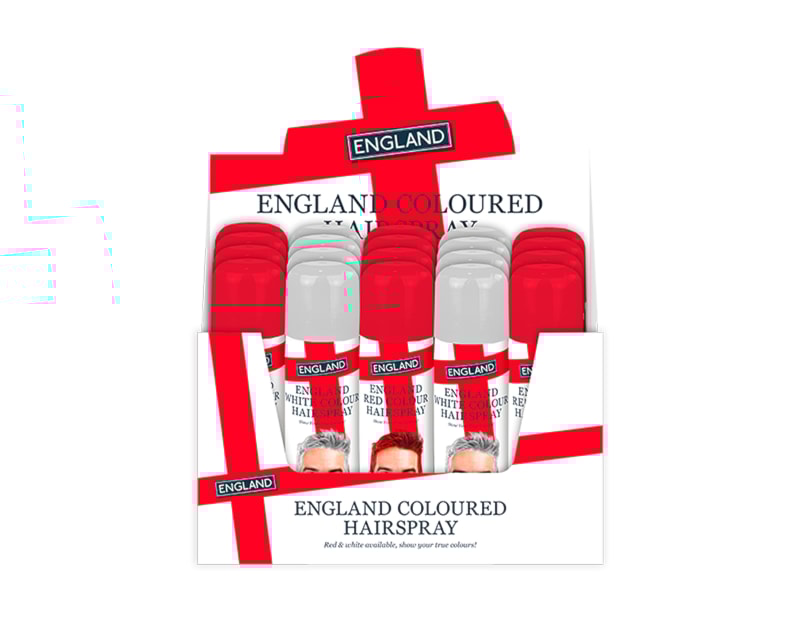 Wholesale England Coloured Hair Spray CDU Wholesale England Coloured Hair Spray CDU