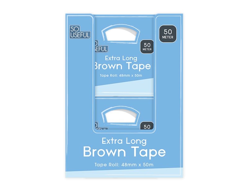 Wholesale Extra Long Brown Tape 50M CDU Wholesale Extra Long Brown Tape 50M CDU