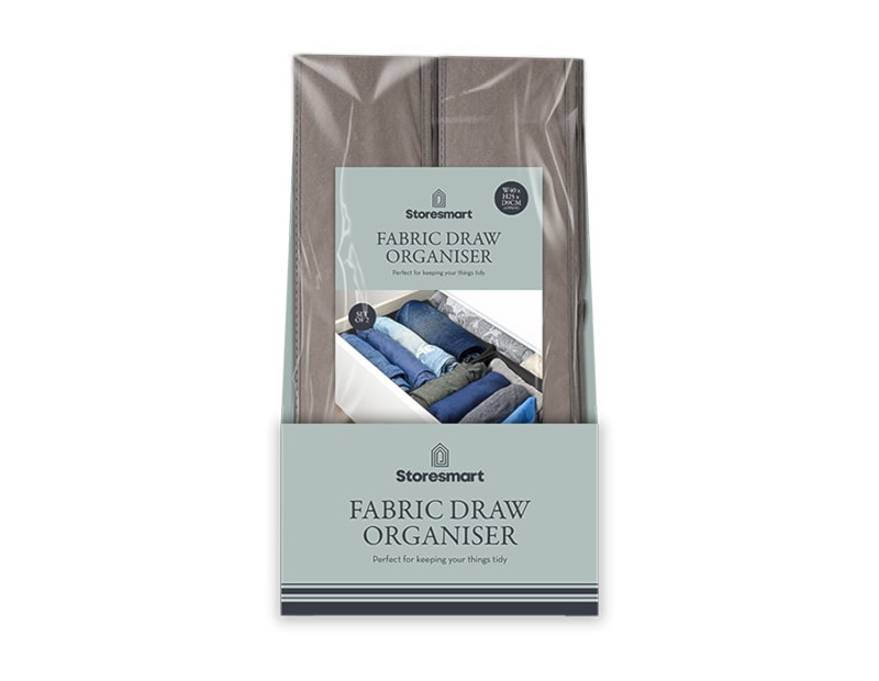 Wholesale Fabric Drawer Organiser 2pk 9X25X40CM CDU Wholesale Fabric Drawer Organiser 2pk 9X25X40CM CDU