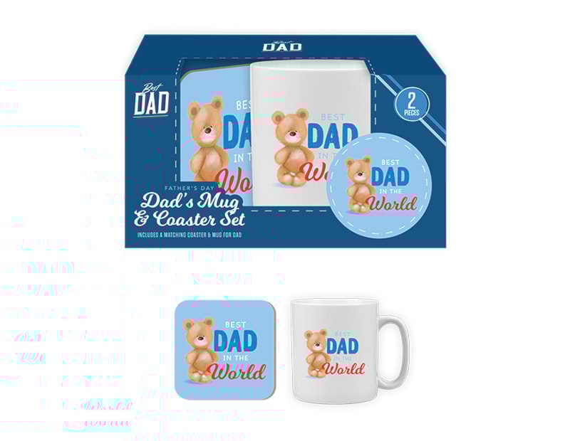 Wholesale Father's Day Mug & Coaster Duo Set Wholesale Father's Day Mug & Coaster Duo Set