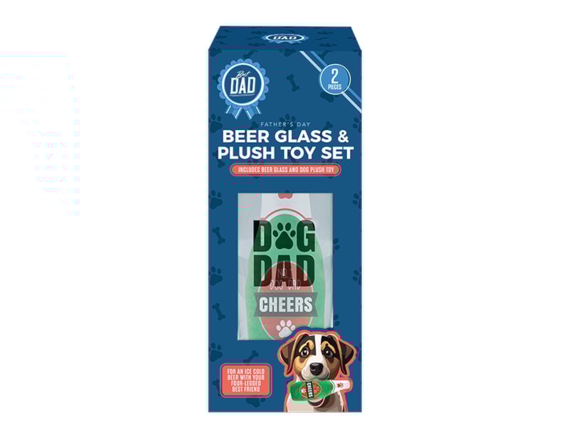Wholesale Father's Day No.1 Dog Dad Beer Glass & Toy Wholesale Father's Day No.1 Dog Dad Beer Glass & Toy