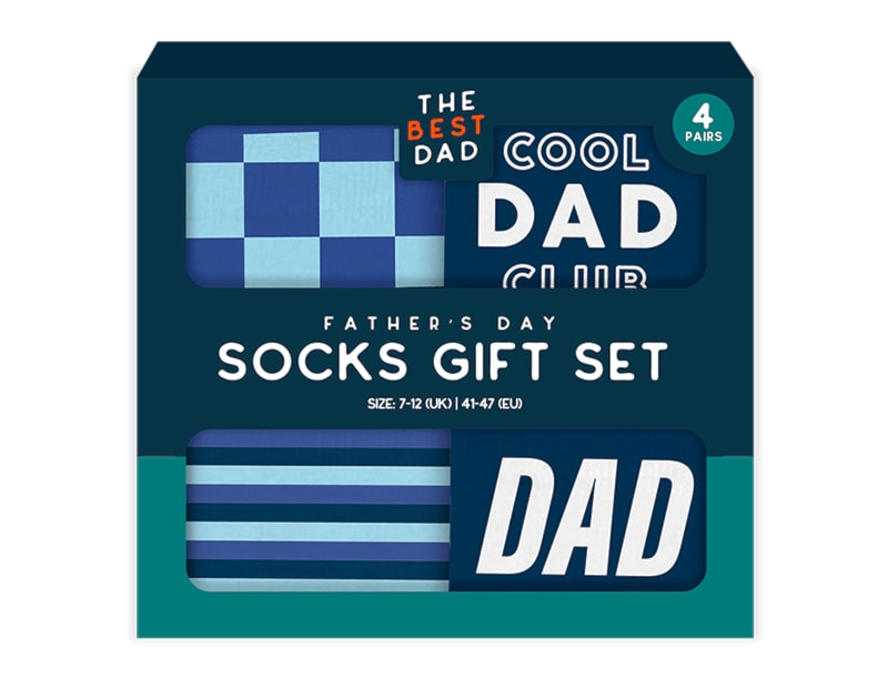 Wholesale Father's Day Dad socks Gift Set 4PK
