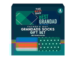 Wholesale Father's Day Grandad socks Gift Set 4PK Wholesale Father's Day Grandad socks Gift Set 4PK