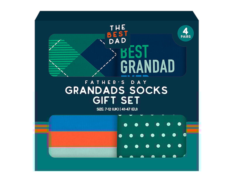 Wholesale Father's Day Grandad socks Gift Set 4PK Wholesale Father's Day Grandad socks Gift Set 4PK