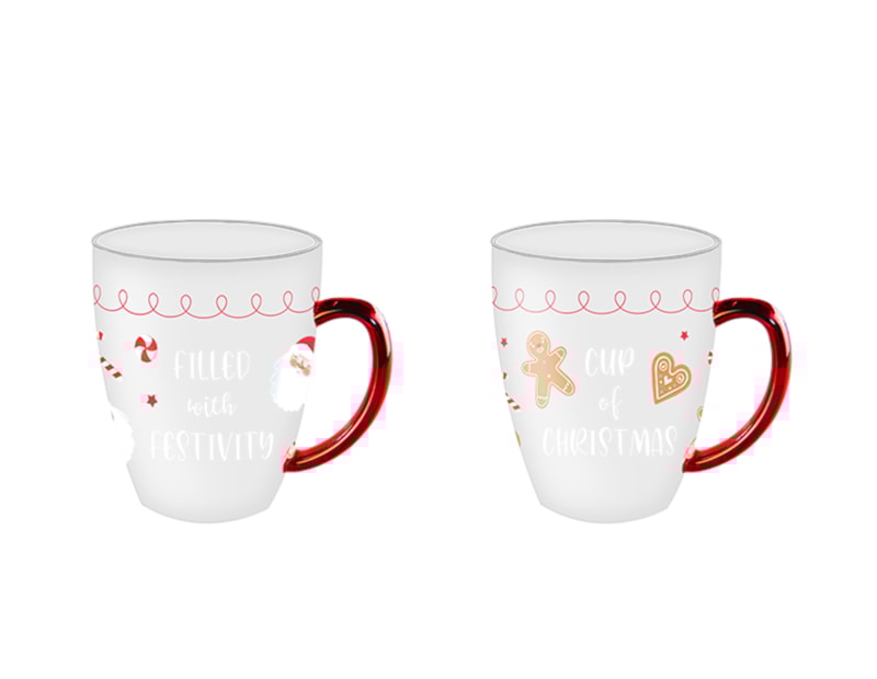 Wholesale Festive Glass Quote Print Mug Wholesale Festive Glass Quote Print Mug