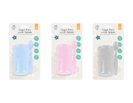 Wholesale Food Pots with Spoon 110ML 3 Pack Wholesale Food Pots with Spoon 110ML 3 Pack