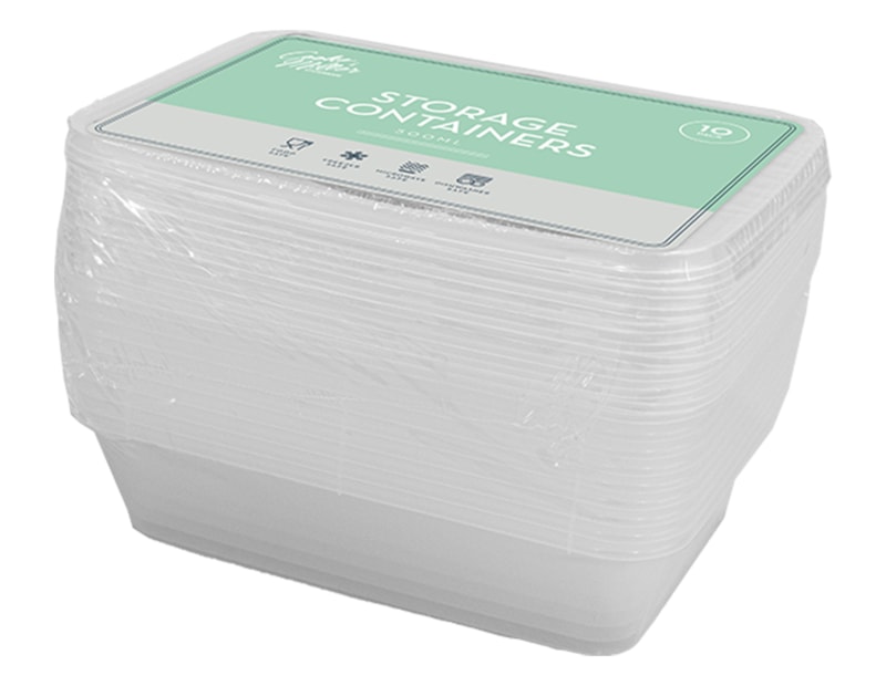 Wholesale Food storage Boxes 500ml 10pk Wholesale Food storage Boxes 500ml 10pk