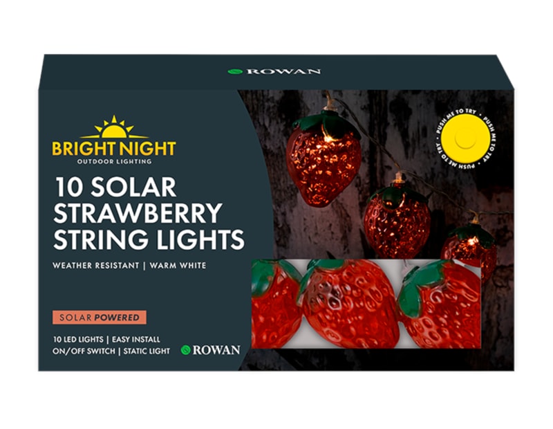Wholesale Solar LED Strawberry String Lights 10pk Wholesale Solar LED Strawberry String Lights 10pk