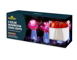 Wholesale Solar LED Mushroom Stake Lights 4pk