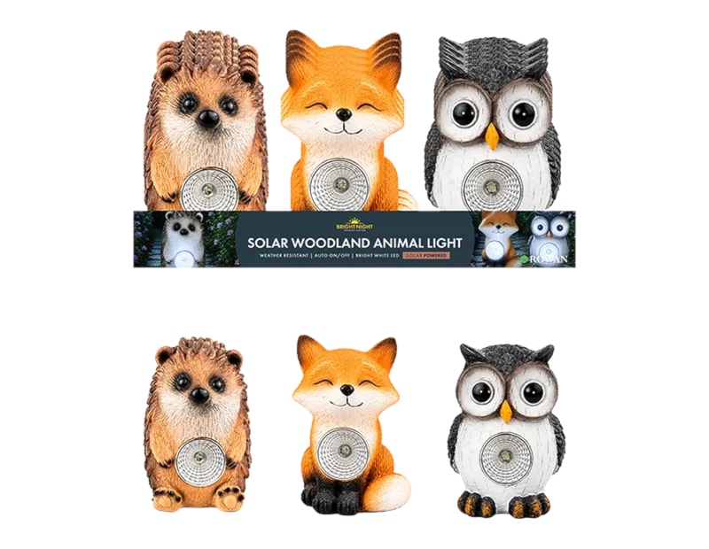 Wholesale Woodland Animal Solar Light 12cm CDU Wholesale Woodland Animal Solar Light 12cm CDU