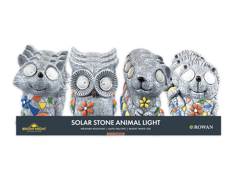 Wholesale Stone-Look Animal Solar Light 13.5cm CDU