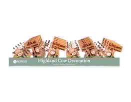 Wholesale Highland Cow Decoration 9cm CDU Wholesale Highland Cow Decoration 9cm CDU