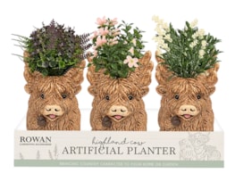 Wholesale Artifical Plant in Highland Cow Planter CDU Wholesale Artifical Plant in Highland Cow Planter CDU