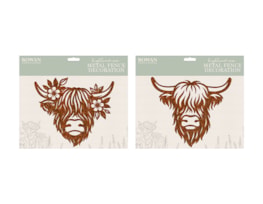 Wholesale Metal Highland Cow Fence Decoration Wholesale Metal Highland Cow Fence Decoration