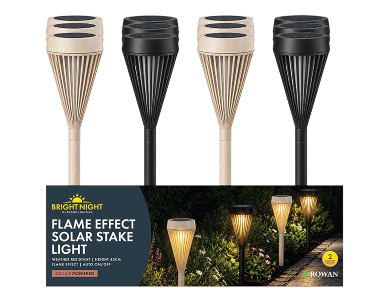 Wholesale Flame Effect Solar Stake Light 42cm CDU Wholesale Flame Effect Solar Stake Light 42cm CDU