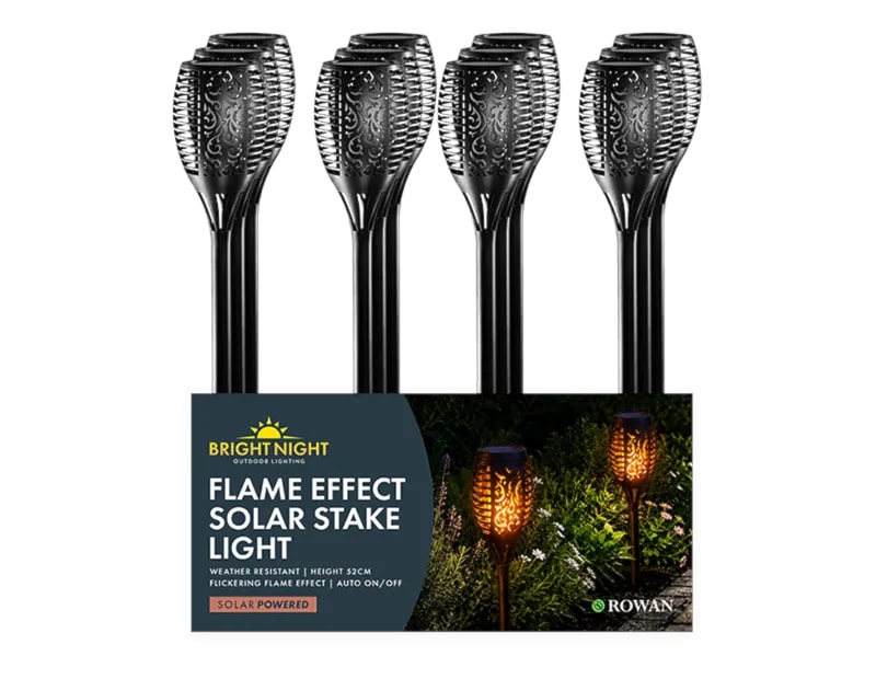 Wholesale Flame Effect Solar Stake Light 52cm CDU Wholesale Flame Effect Solar Stake Light 52cm CDU