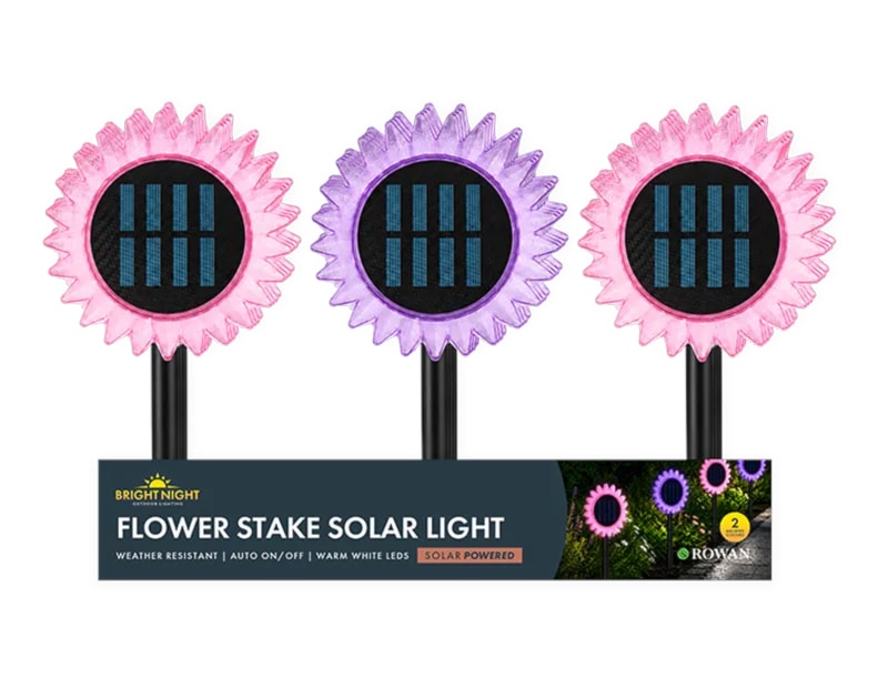 Flower Stake Solar Light 38cm CDU Flower Stake Solar Light 38cm CDU