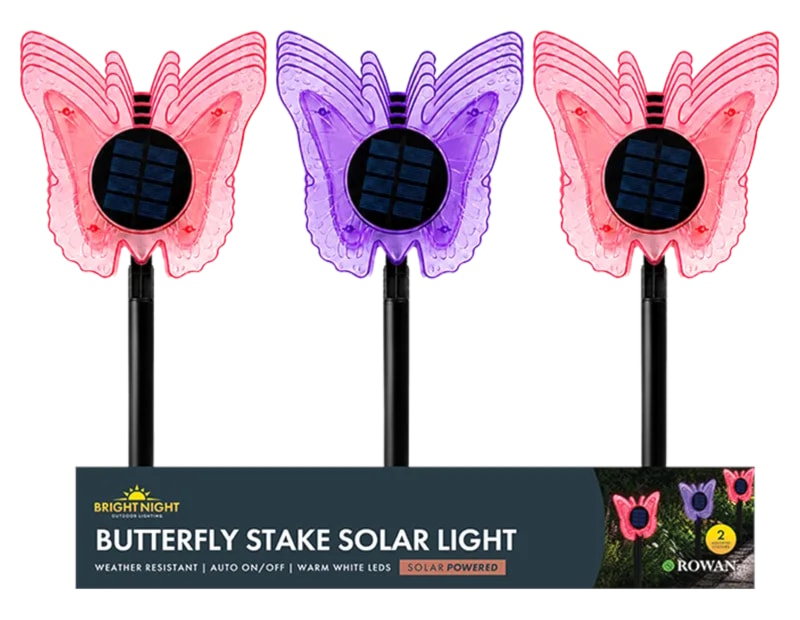 Butterfly Stake Solar Light 38cm CDU Butterfly Stake Solar Light 38cm CDU