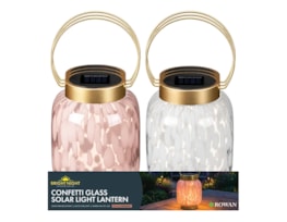 Confetti Glass Solar Light Lantern CDU Confetti Glass Solar Light Lantern CDU