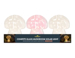 Confetti Glass Mushroom Solar Light CDU Confetti Glass Mushroom Solar Light CDU