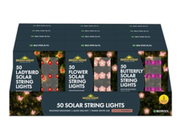 Cute Firefly Solar String Lights 50pk CDU Cute Firefly Solar String Lights 50pk CDU