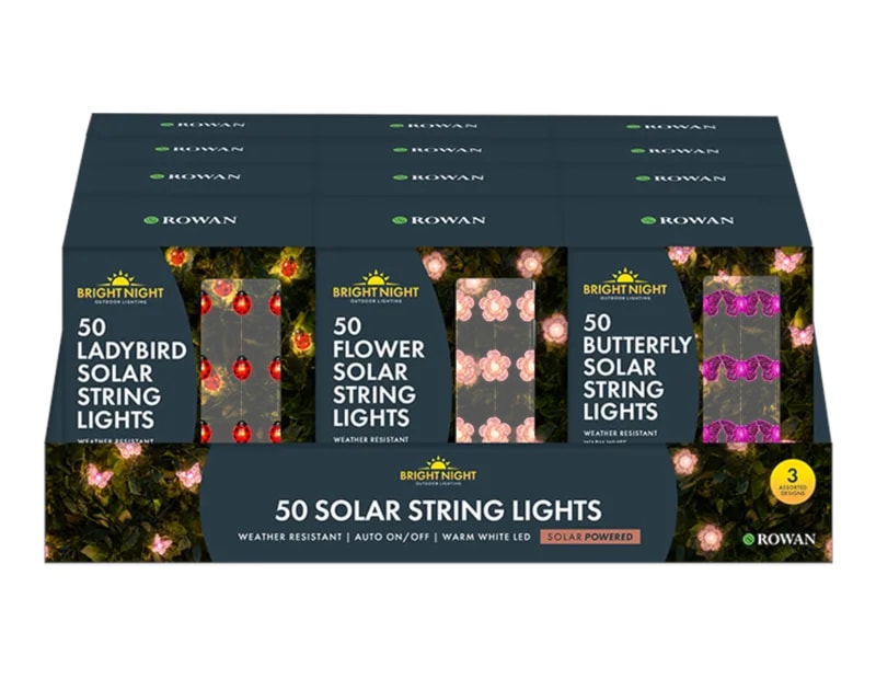 Cute Firefly Solar String Lights 50pk CDU Cute Firefly Solar String Lights 50pk CDU