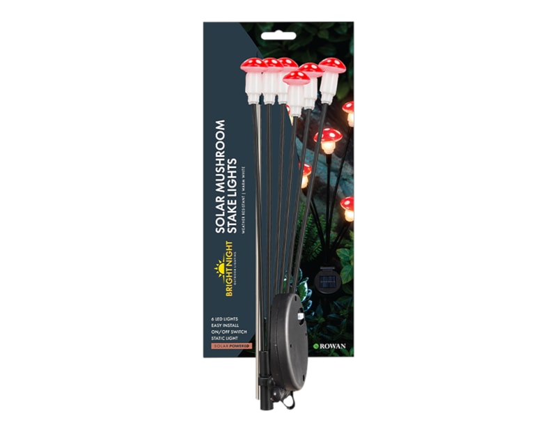 Solar LED Mushroom Stake Light 70cm Solar LED Mushroom Stake Light 70cm