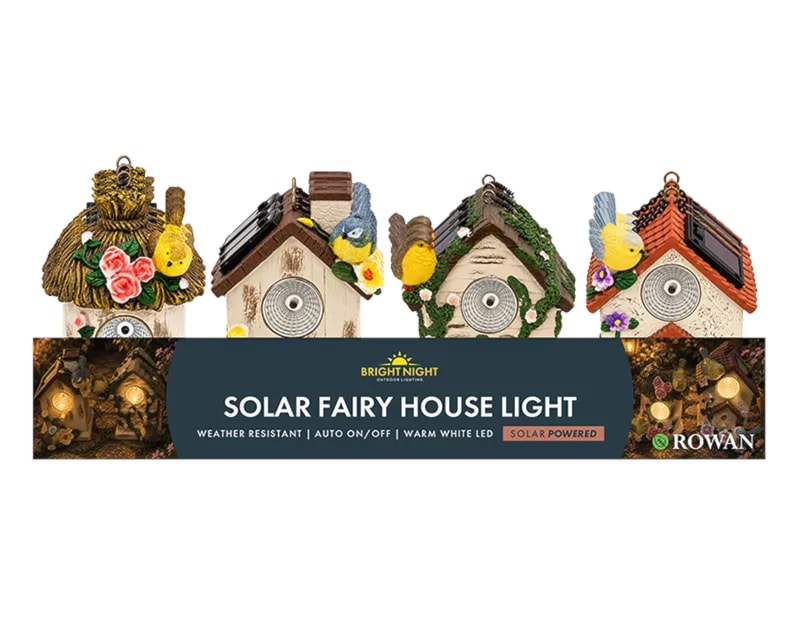 Wholesale Fairy House Solar Led Light 14.5cm CDU Wholesale Fairy House Solar Led Light 14.5cm CDU