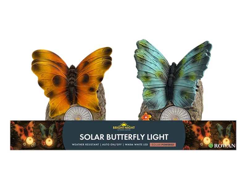 Wholesale Butterfly Solar Led Lights 11.5cm CDU Wholesale Butterfly Solar Led Lights 11.5cm CDU
