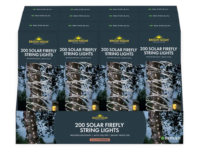 200 Solar Firefly String Lights Bright White CDU 200 Solar Firefly String Lights Bright White CDU