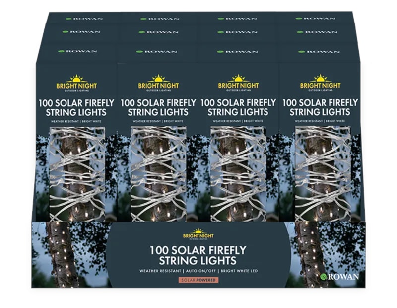 100 Solar Firefly String Lights Bright White CDU 100 Solar Firefly String Lights Bright White CDU