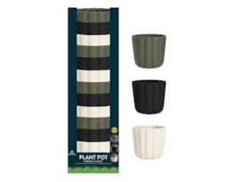 Plastic Ribbed Plant Pot 16cm CDU