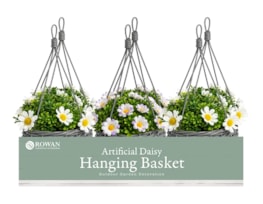 Wholesale Artificial Mini Daisy Hanging Basket 32cm CDU
