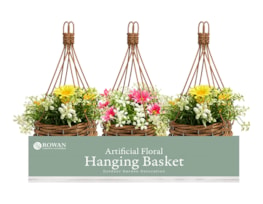 Wholesale Artificial Mini Floral Hanging Basket 32cm CDU Wholesale Artificial Mini Floral Hanging Basket 32cm CDU