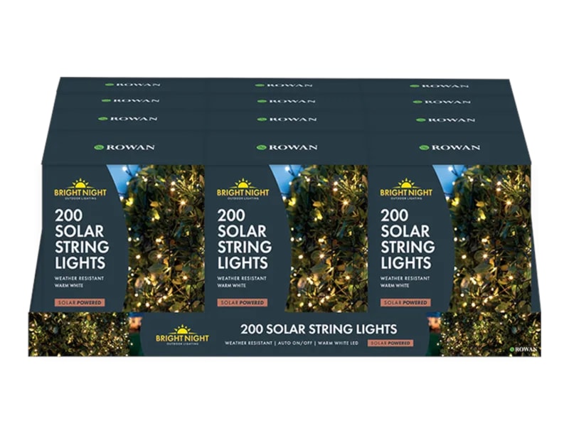 Wholesale 200 LED Solar String Lights Warm White CDU Wholesale 200 LED Solar String Lights Warm White CDU