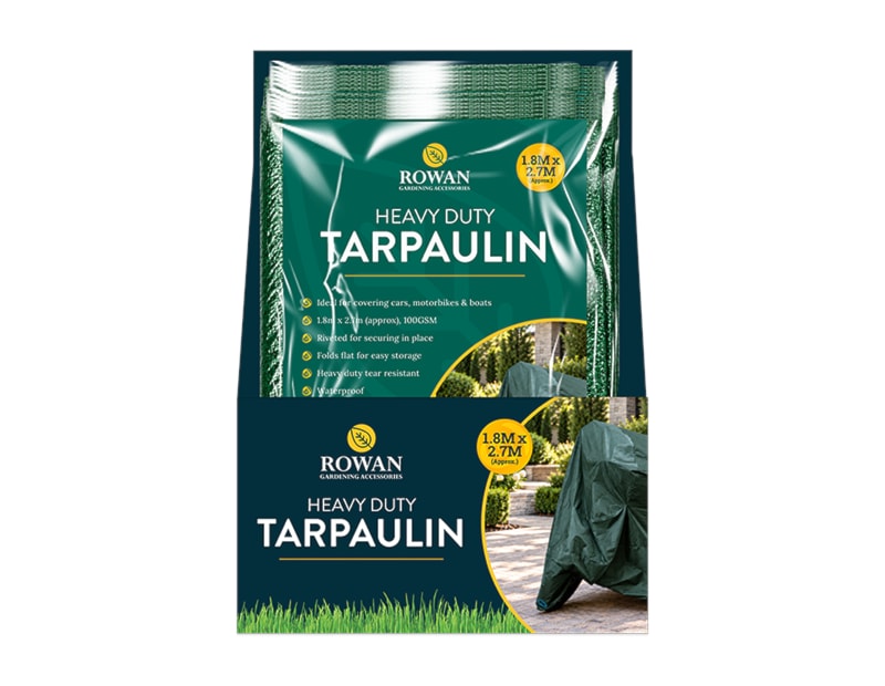 Wholesale Heavy Duty Tarpaulin 1.8x2.7m CDU Wholesale Heavy Duty Tarpaulin 1.8x2.7m CDU