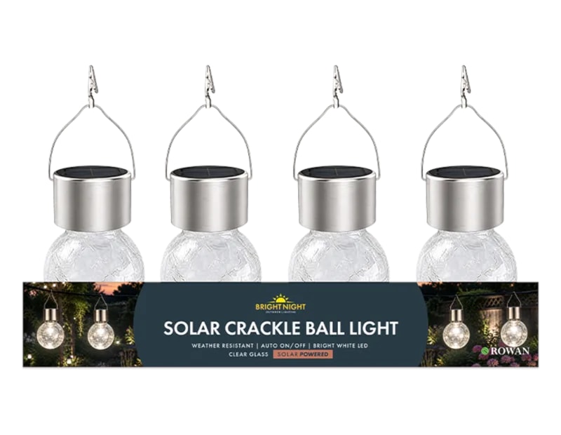 Wholesale Solar Clear Glass Crackle Ball Light Wholesale Solar Clear Glass Crackle Ball Light