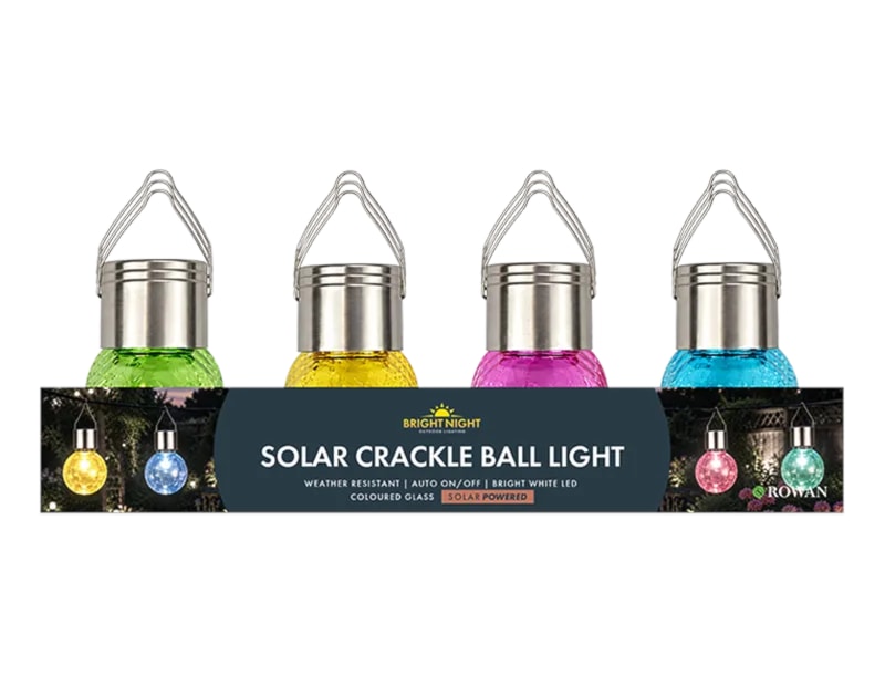 Wholesale Solar Coloured Glass Crackle Ball Light Wholesale Solar Coloured Glass Crackle Ball Light