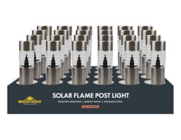 Wholesale Solar Stainless Steel Flame Post Light CDU