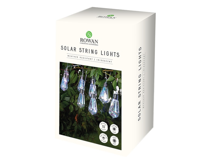 Wholesale 10 solar iridescent light bulb string lights | Gem imports Ltd. Wholesale 10 solar iridescent light bulb string lights | Gem imports Ltd.