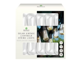 Wholesale 10 solar vintage light bulb string lights warm white | Gem imports Ltd Wholesale 10 solar vintage light bulb string lights warm white | Gem imports Ltd
