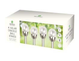 Wholesale Colour changing crackle ball solar lights 4pk Wholesale Colour changing crackle ball solar lights 4pk