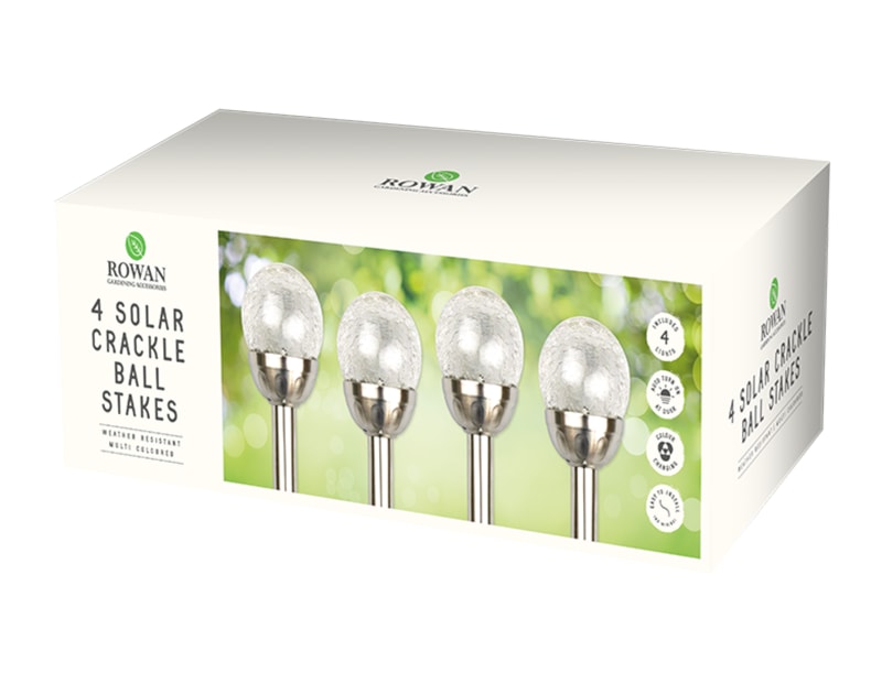 Wholesale Colour changing crackle ball solar lights 4pk Wholesale Colour changing crackle ball solar lights 4pk