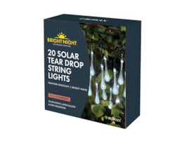 Wholesale Tear Drop Solar String Lights Bright White Wholesale Tear Drop Solar String Lights Bright White